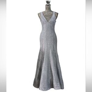 Sequin Hearts Silver Gown